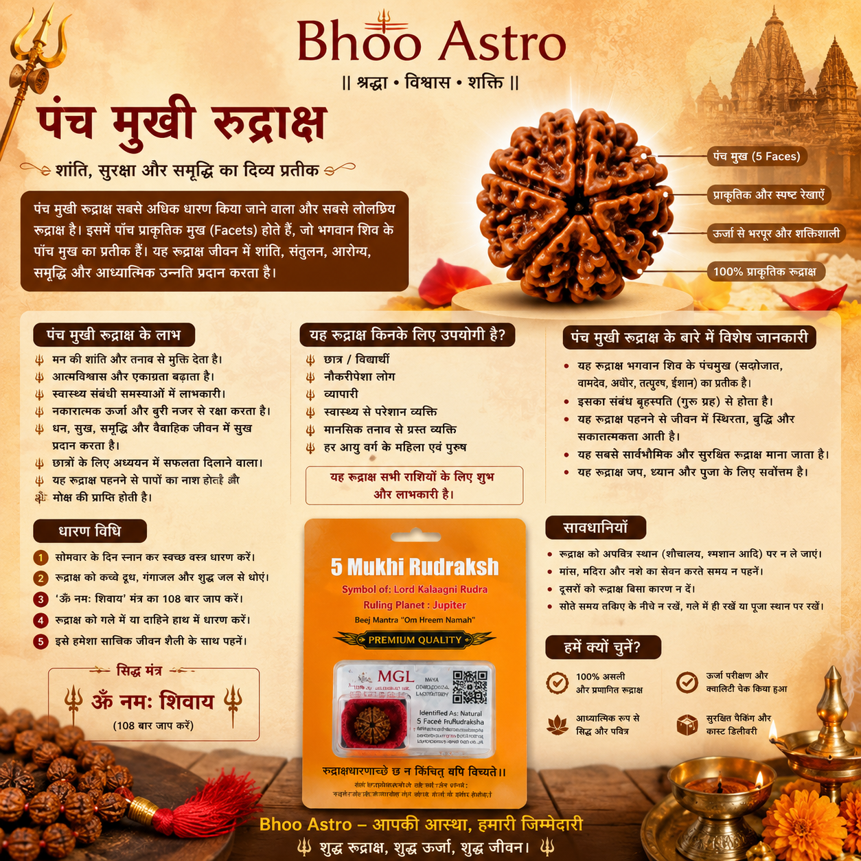 5 Mukhi Rudraksh