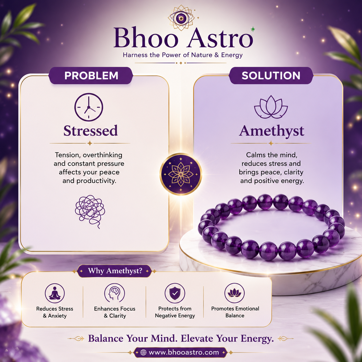 Amethyst bracelet